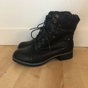 Cute black combat boots brand new